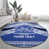 Personalised Tonga Taufa'ahau Pilolevu College Round Carpet Polynesian Ngatu Tribal LT9 - Polynesian Pride