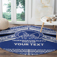 Personalised Tonga Taufa'ahau Pilolevu College Round Carpet Polynesian Ngatu Tribal LT9 - Polynesian Pride