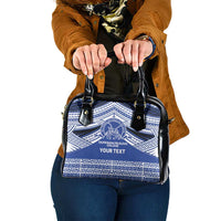 Personalised Tonga Taufa'ahau Pilolevu College Shoulder Handbag Polynesian Ngatu Tribal LT9 One Size Blue - Polynesian Pride