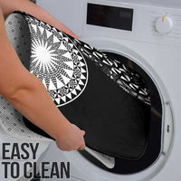 Black Tongan Ngatu Fonulei Pattern Bathroom Set - Polynesian Pride