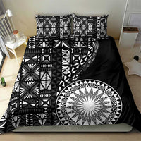 Black Tongan Ngatu Fonulei Pattern Bedding Set