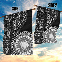 Black Tongan Ngatu Fonulei Pattern Garden Flag