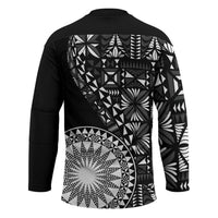 Black Tongan Ngatu Fonulei Pattern Hockey Jersey - Polynesian Pride