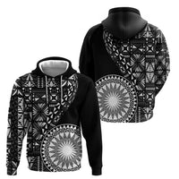 Black Tongan Ngatu Fonulei Pattern Hoodie