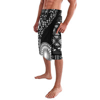 Black Tongan Ngatu Fonulei Pattern Lavalava