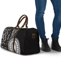 Black Tongan Ngatu Fonulei Pattern Travel Bag - Polynesian Pride