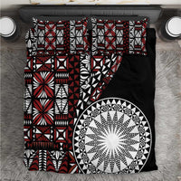 Red Tongan Ngatu Fonulei Pattern Bedding Set