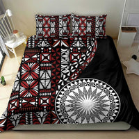 Red Tongan Ngatu Fonulei Pattern Bedding Set