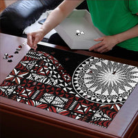 Red Tongan Ngatu Fonulei Pattern Puzzle - Polynesian Pride