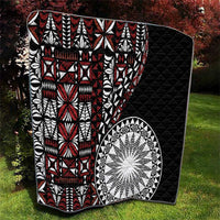 Red Tongan Ngatu Fonulei Pattern Quilt