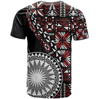 Red Tongan Ngatu Fonulei Pattern T Shirt LT9 - Polynesian Pride