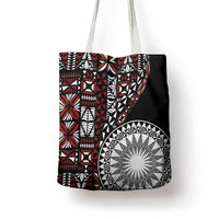 Red Tongan Ngatu Fonulei Pattern Tote Bag - Polynesian Pride