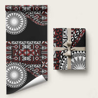 Red Tongan Ngatu Fonulei Pattern Wrapping Paper - Polynesian Pride