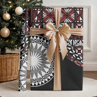 Red Tongan Ngatu Fonulei Pattern Wrapping Paper - Polynesian Pride