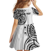 Hawaii and Japanese Culture Personalised Family Matching Off Shoulder Maxi Dress and Hawaiian Shirt With Polynesian Tribal Tattoo Style