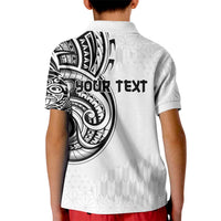Hawaii and Japanese Culture Personalised Kid Polo Shirt With Polynesian Tribal Tattoo Style