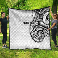 Hawaii and Japanese Culture Personalised Quilt With Polynesian Tribal Tattoo Style