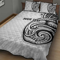 Hawaii and Japanese Culture Personalised Quilt Bed Set With Polynesian Tribal Tattoo Style