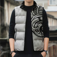 Hawaii and Japanese Culture Personalised Sleeveless Puffer Jacket With Polynesian Tribal Tattoo Style - Polynesian Pride