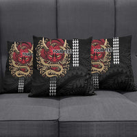 Hawaii and Japanese Oni Mask Personalised Pillow Cover Kakau Pattern Dark Art Style LT9 - Polynesian Pride