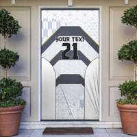 Japan Pacific Rugby 2022-23 Custom Door Cover Black Sakura Japanese Wave Pattern - Polynesian Pride