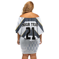 Japan Pacific Rugby 2022-23 Custom Family Matching Off Shoulder Short Dress and Hawaiian Shirt Black Sakura Japanese Wave Pattern