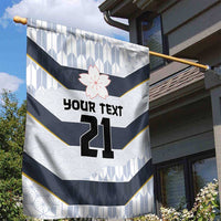 Japan Pacific Rugby 2022-23 Custom Garden Flag Black Sakura Japanese Wave Pattern