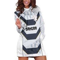 Japan Pacific Rugby 2022-23 Custom Hoodie Dress Black Sakura Japanese Wave Pattern LT9 Black - Polynesian Pride