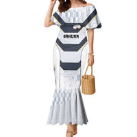 Japan Pacific Rugby 2022-23 Custom Mermaid Dress Black Sakura Japanese Wave Pattern LT9 Women Black - Polynesian Pride