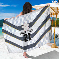 Japan Pacific Rugby 2022-23 Custom Sarong Black Sakura Japanese Wave Pattern