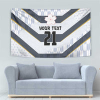 Japan Pacific Rugby 2022-23 Custom Tapestry Black Sakura Japanese Wave Pattern