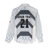 Japan Pacific Rugby 2022-23 Custom Women Casual Shirt Black Sakura Japanese Wave Pattern LT9 - Polynesian Pride