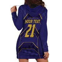 Japan Pacific Rugby 2022-23 Custom Hoodie Dress Blue Sakura Japanese Wave Pattern LT9 - Polynesian Pride