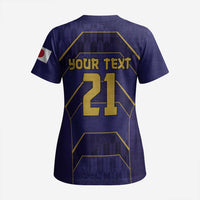 Japan Pacific Rugby 2022-23 Custom Scrub Top Blue Sakura Japanese Wave Pattern - Polynesian Pride