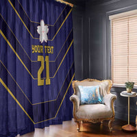 Japan Pacific Rugby 2022-23 Custom Window Curtain Blue Sakura Japanese Wave Pattern