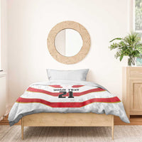 Japan Pacific Rugby 2022-23 Custom Bedding Set Red Sakura Japanese Wave Pattern