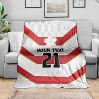 Japan Pacific Rugby 2022-23 Custom Blanket Red Sakura Japanese Wave Pattern