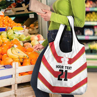 Japan Pacific Rugby 2022-23 Custom Grocery Bag Red Sakura Japanese Wave Pattern