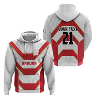 Japan Pacific Rugby 2022-23 Custom Hoodie Red Sakura Japanese Wave Pattern