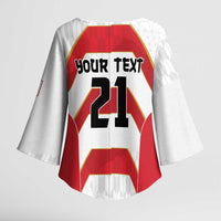 Japan Pacific Rugby 2022-23 Custom Kimono Sleeve Blouse Red Sakura Japanese Wave Pattern - Polynesian Pride