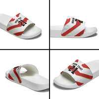 Japan Pacific Rugby 2022-23 Custom Slide Sandals Red Sakura Japanese Wave Pattern - Polynesian Pride