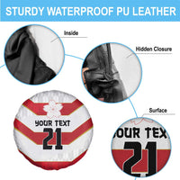 Japan Pacific Rugby 2022-23 Custom Spare Tire Cover Red Sakura Japanese Wave Pattern