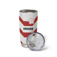 Japan Pacific Rugby 2022-23 Custom Tumbler Cup Red Sakura Japanese Wave Pattern