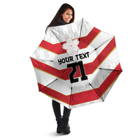 Japan Pacific Rugby 2022-23 Custom Umbrella Red Sakura Japanese Wave Pattern - Polynesian Pride