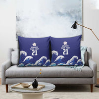 Japan Pacific Rugby Custom Pillow Cover Go Sakura Japanese Wave Pattern LT9 - Polynesian Pride