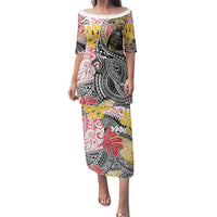 Japanese Samurai Warrior Family Matching Puletasi and Hawaiian Shirt Colorful Polynesian Tattoo Style