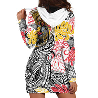 Japanese Samurai Warrior Hoodie Dress Colorful Polynesian Tattoo Style LT9 - Polynesian Pride