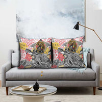 Japanese Samurai Warrior Pillow Cover Colorful Polynesian Tattoo Style LT9 - Polynesian Pride