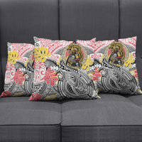 Japanese Samurai Warrior Pillow Cover Colorful Polynesian Tattoo Style LT9 - Polynesian Pride