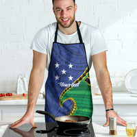 Solomon Islands Independence Day 1978 Personalised Apron Polynesian Pattern with Flag Style - Polynesian Pride